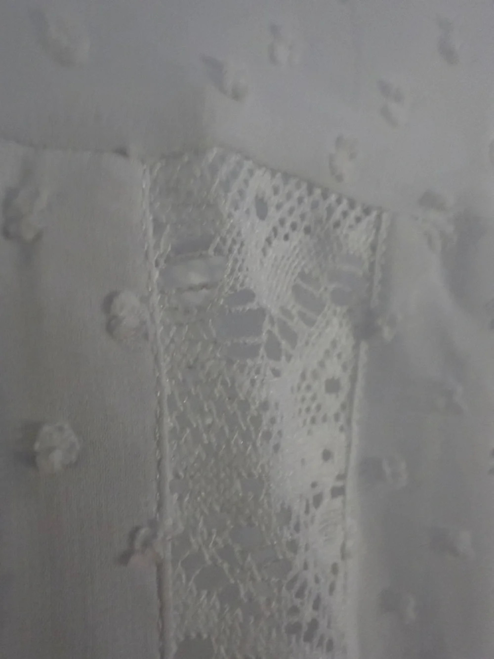 🏖️NWT No Boundaries Women’s White Sheer Tie Front Lace-Trim Swim Cover-Up Size L